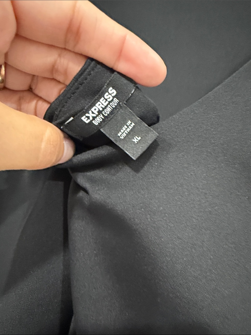 Express Black Long Sleeve Scoop Neck Bodysuit - Picture 3 of 3